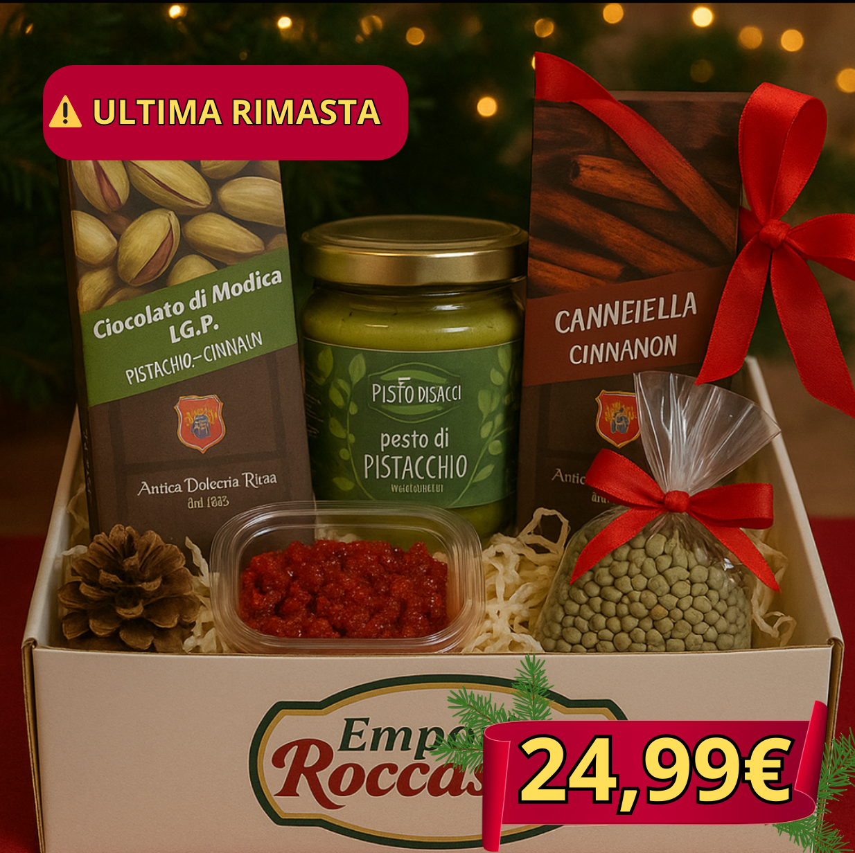 Cesto natalizio Emporio Roccasalva – "Sapori autentici della Sicilia"