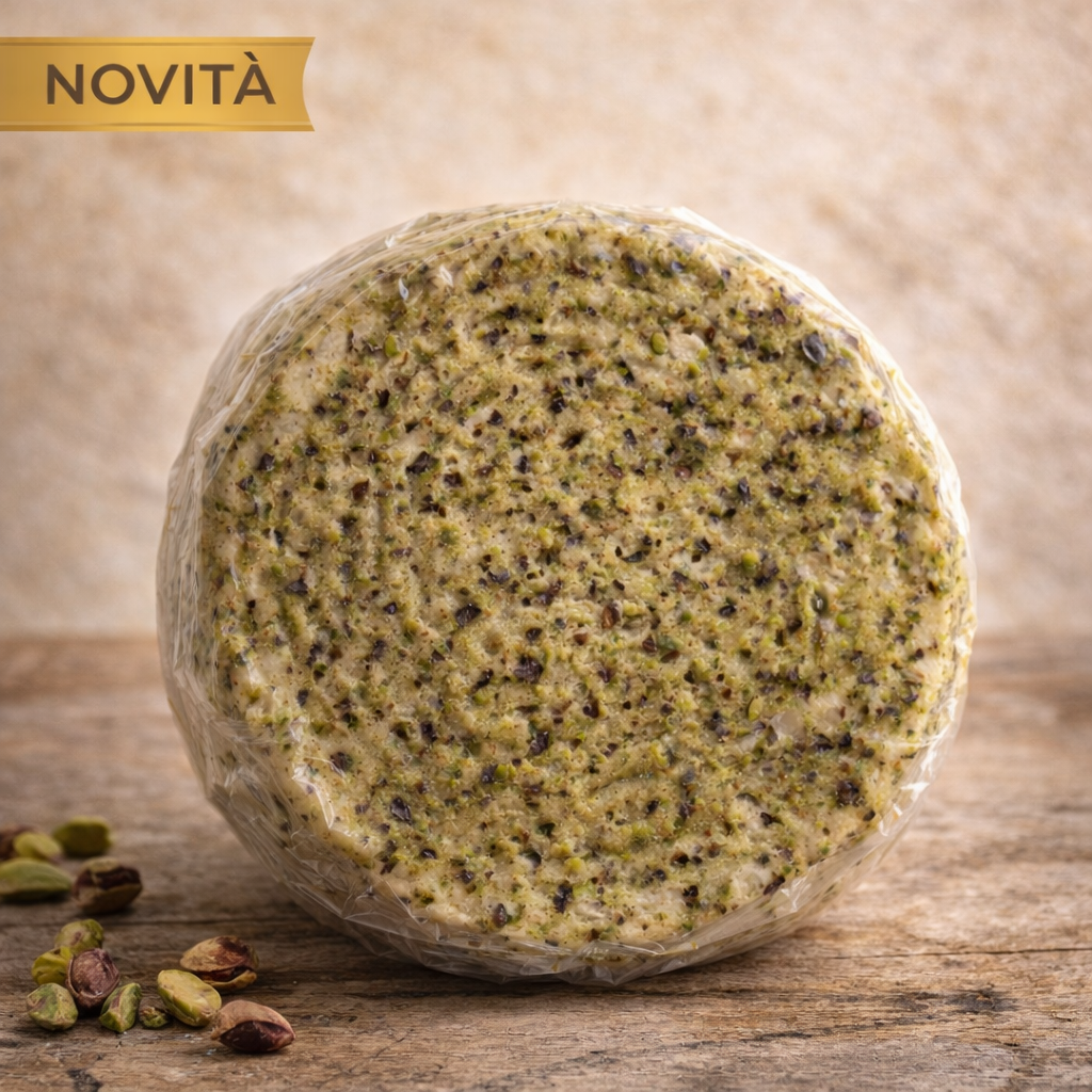 Formaggio di Pecora al Pistacchio – Artigianale Affinato in Olio d’Oliva