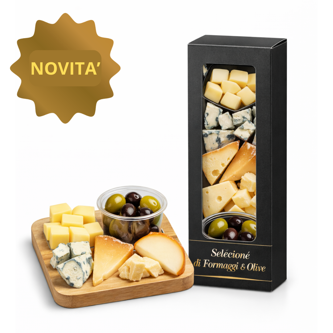 Selezione Aperitivo – Formaggi Premium & Olive Locali