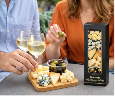 Selezione Aperitivo – Formaggi Premium & Olive Locali
