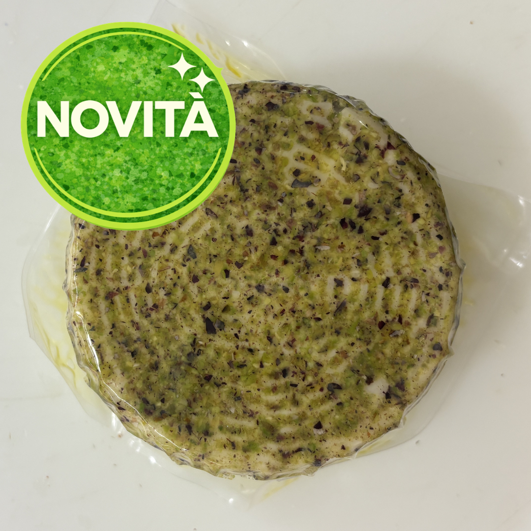 Formaggio di Pecora al Pistacchio – Artigianale Affinato in Olio d’Oliva